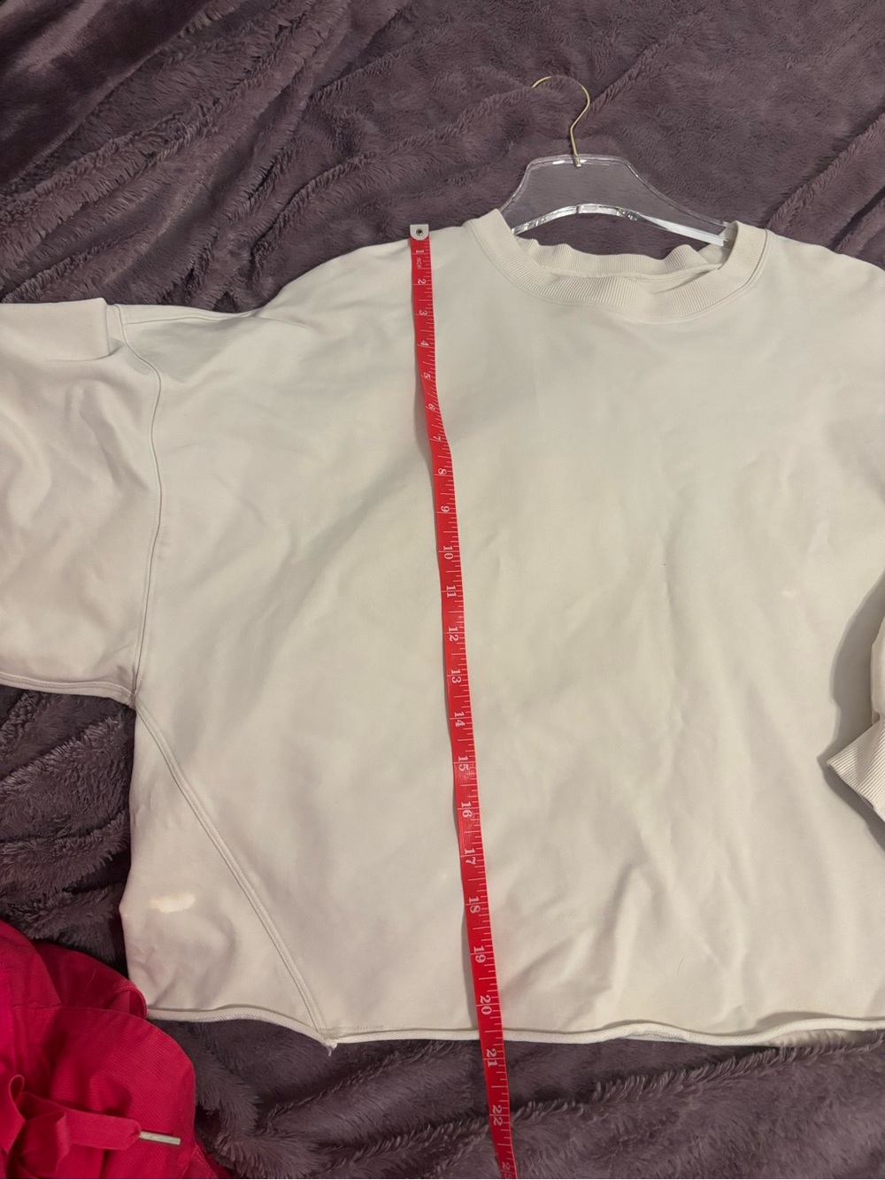 Lululemon LA Pullover Crew Off White Oversized Sweatshirt Size 6 VGUC - Picture 11 of 12